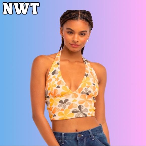 Floral Halter Top - Picture 1 of 5